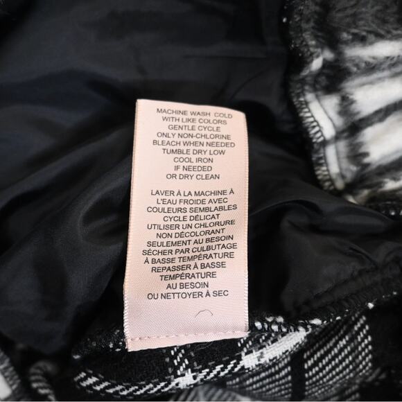 Philosophy Womens M Black White Plaid Zip Front Jacket - Picture 9 of 10